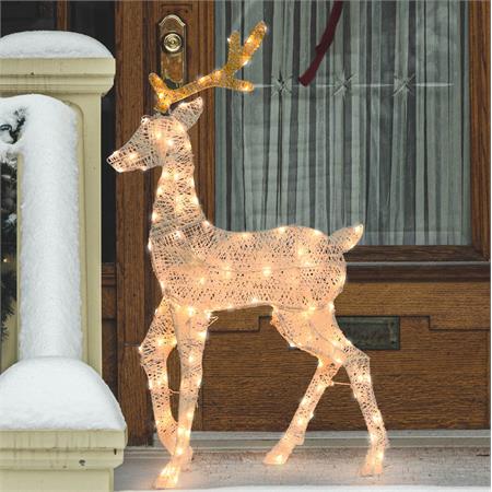 renna natalizia luminosa 2d 100cm 120 led mod d serie lhc