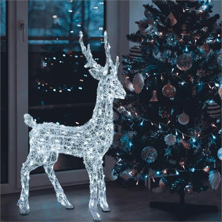 renna natalizia luminosa h105cm luce bianco freddo