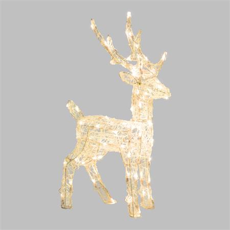 renna natalizia luminosa h65cm luce bianco caldo