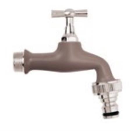 rubinetto da giardino con innesto rapido tortora aquajet 995grt