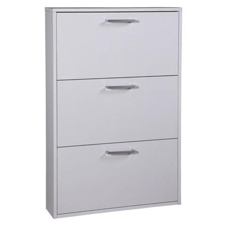 scarpiera salvaspazio bianca 3 ribalte 100x65x15