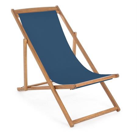 sedia a sdraio in legno bizzotto relax noemi blu
