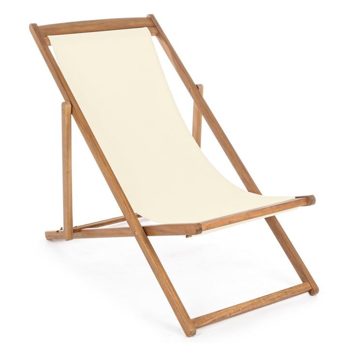 SEDIA A SDRAIO IN LEGNO BIZZOTTO RELAX NOEMI ECRU