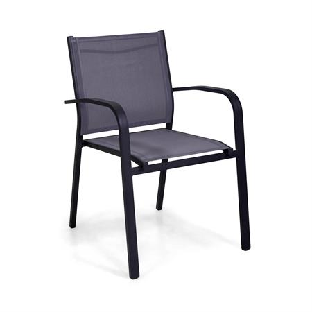 sedia da giardino in alluminio impilabile sullivan antracite