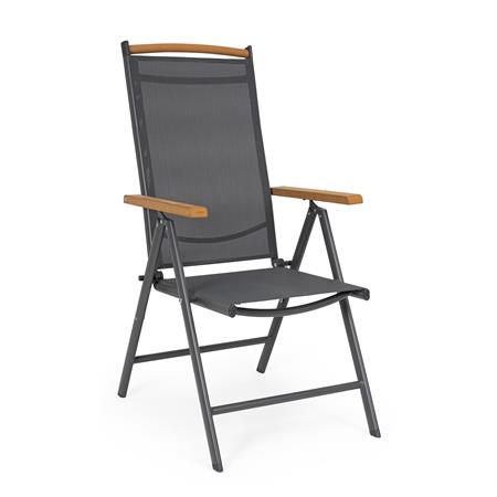 sedia da giardino reclinabile con braccioli bizzotto niagara