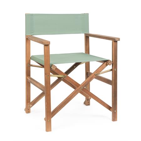 sedia regista in legno bizzotto noemi verde salvia