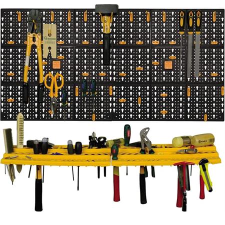 set 2pannelli2mensole50ganci plas