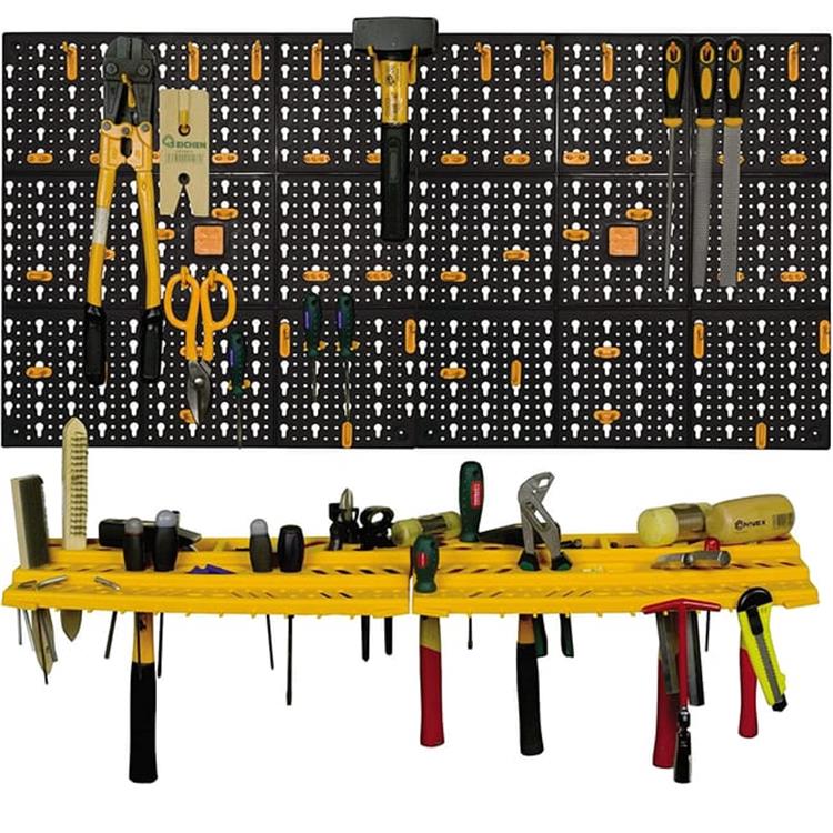 SET 2PANNELLI+2MENSOLE+50GANCI PLAS