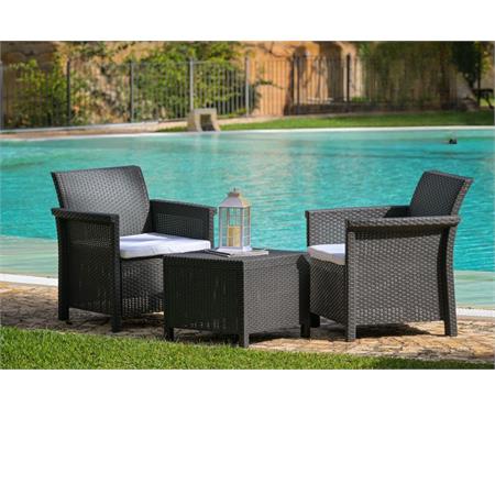 set tavolo e sedie da balcone balcony antracite