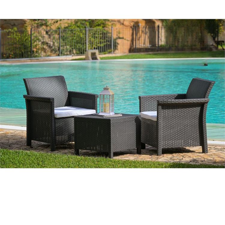 SET TAVOLO E SEDIE DA BALCONE IN RESINA - BALCONY - ANTRACITE