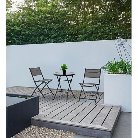 set tavolo e sedie da giardino pieghevoli bizzotto martinez in acciaio