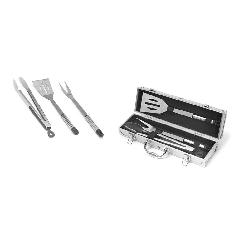 SET DI 3 UTENSILI DA BARBECUE OMPAGRILL CON VALIGETTA