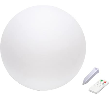 sfera luminosa da giardino led rgb a carica solare diametro 30 cm solar nova xl velamp