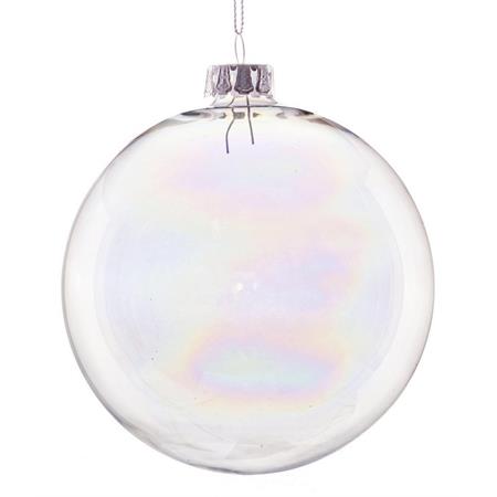 palla di natale in vetro trasparente bolla diametro 10 cm singola