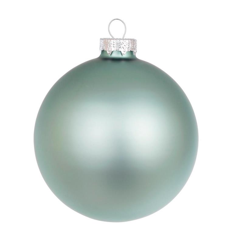 PALLA DI NATALE IN VETRO - VERDE LAGO OPACO - ø10 CM - SINGOLA