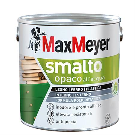 smalto opaco allacqua max meyer poliuretanico 2lt nero