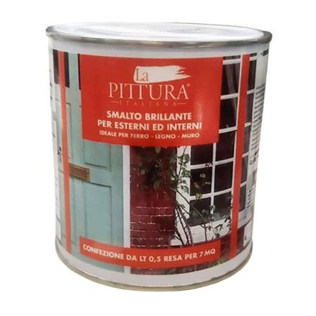 smalto sintetico brillante per esterni ed interni colore avana 500 ml