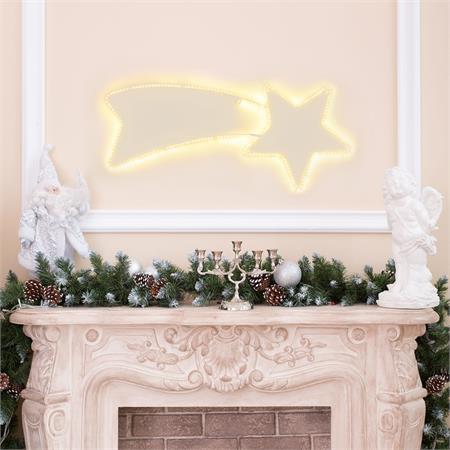 stella cometa luminosa 80cm 240 led bianco caldo