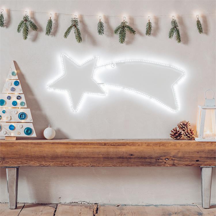 STELLA COMETA LUMINOSA - 80CM - 240 LED - BIANCO FREDDO