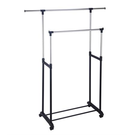 stender con ruote appendiabiti doppio estensibile