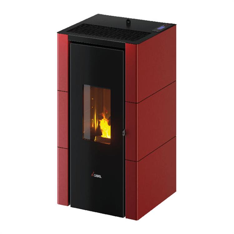 STUFA A PELLET CADEL CRISTAL 7 ROSSO