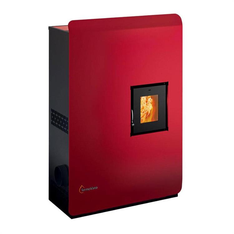 STUFA A PELLET TERMOVANA WAVE 8 PLUS ROSSO