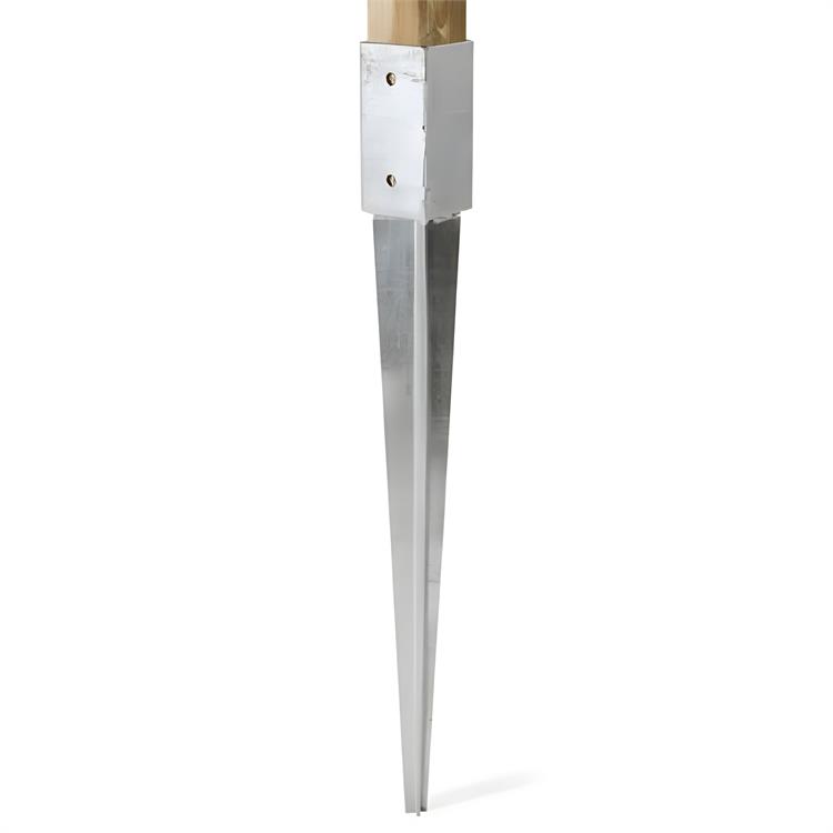 SUPPORTO PER PALI IN LEGNO QUADRATI 9X9 CM CON FINALE A PUNTA