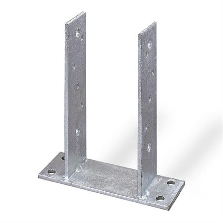 supporto pali avvitare 91x60 ferro zincato