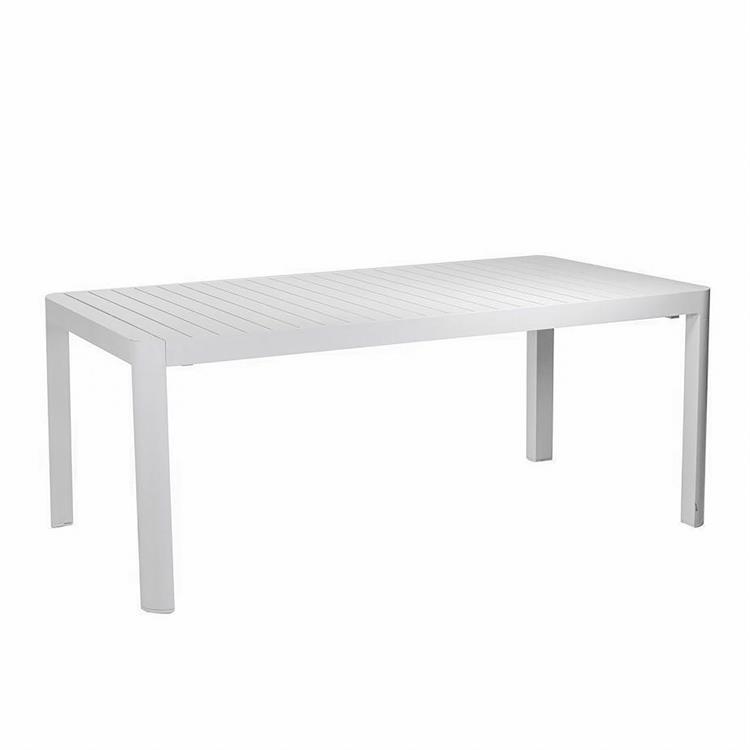 TAVOLO DA GIARDINO IN ALLUMINIO ALLUNGABILE - CLEVELAND - 180-240 CM - BIANCO