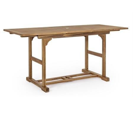 tavolo da giardino allungabile rettangolare in legno bizzotto noemi 120 160x70cm