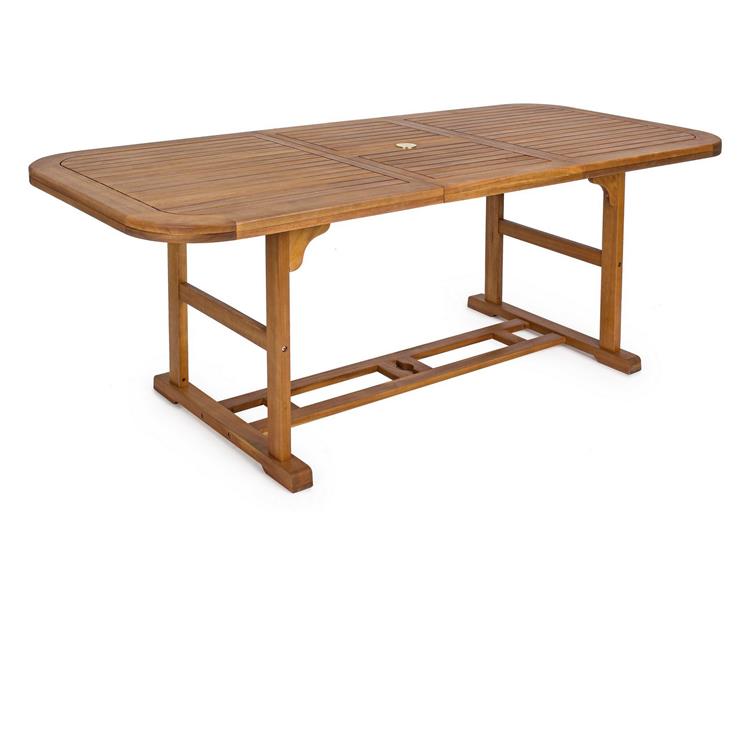 TAVOLO DA GIARDINO ALLUNGABILE RETTANGOLARE IN LEGNO BIZZOTTO NOEMI 150-200X90CM