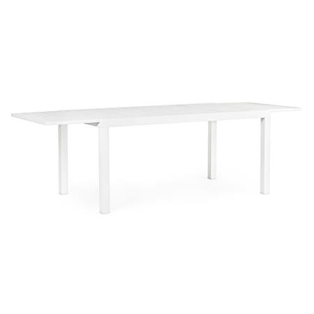 tavolo da giardino in alluminio allungabile hilde 160 240 cm bianco