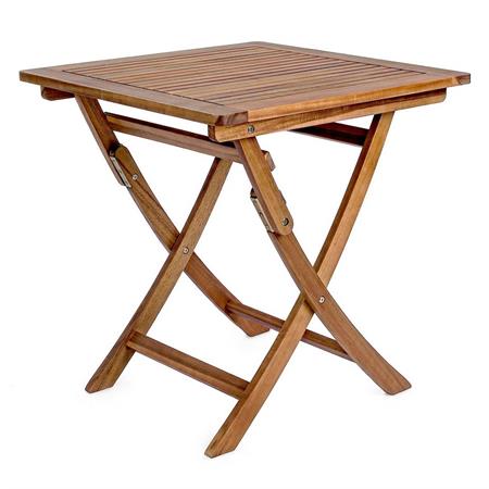 tavolo da giardino pieghevole quadrato in legno bizzotto noemi 70x70cm