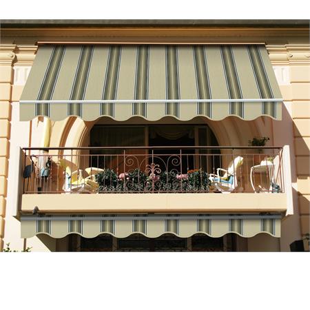 tenda da sole itaca avvolgibile 3x2m fissa beige e verde verdelook