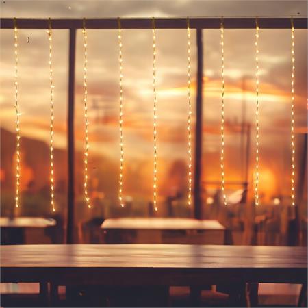 tenda luminosa snow light 360 led 300x120h cm bianco caldo