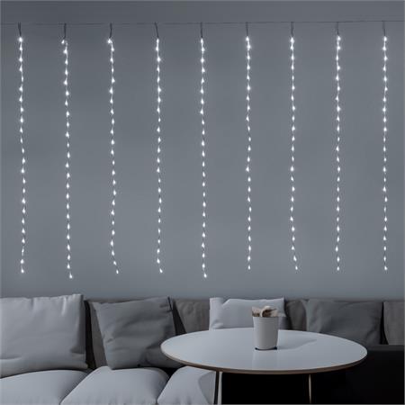 tenda luminosa snow light 360 led 300x120h cm bianco freddo