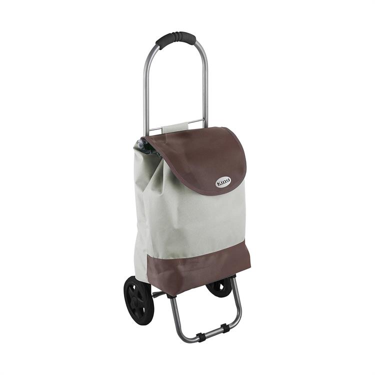 TROLLEY SPESA BEIGE BICOLOR 32x25x88H