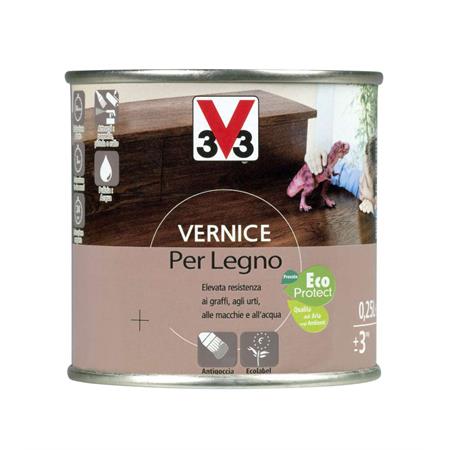 vernice per legno colorata v33 250ml noce scuro brillante