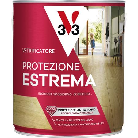 vetrificante legno acqua v33 protezione estrema 750ml satinato incolore