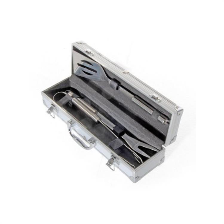 VALIGETTA 3 ACCESSORI BARBECUE IN ACCIAIO INOX