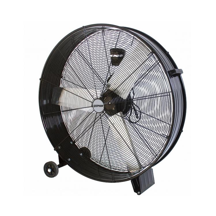 Ventilatore industriale ad alta velocità -  Pala 90cm -360W- interamente in metallo -  ruote