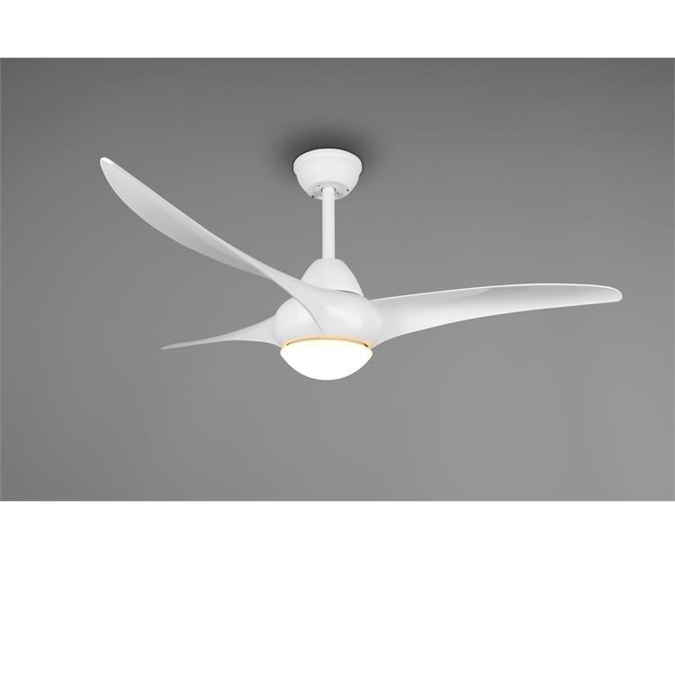 VENTILATORE DA SOFFITTO ALESUND CON PLAFONIERA LED BIANCO OPACO