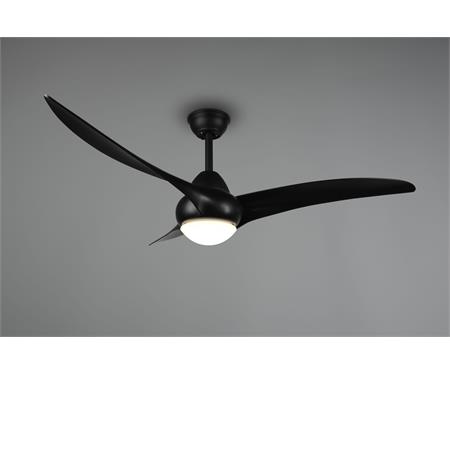 ventilatore soffitto alesund plafoniera led nero opaco