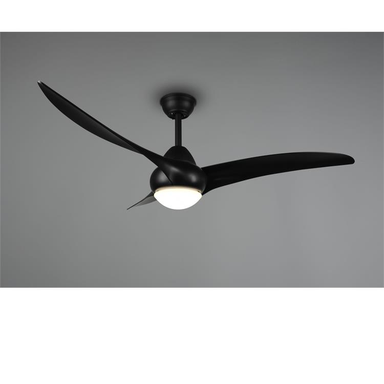 VENTILATORE DA SOFFITTO ALESUND CON PLAFONIERA LED NERO OPACO