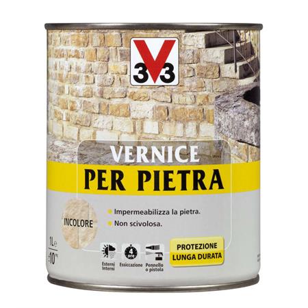 v33 vernice speciale per pietra 1lt incolore