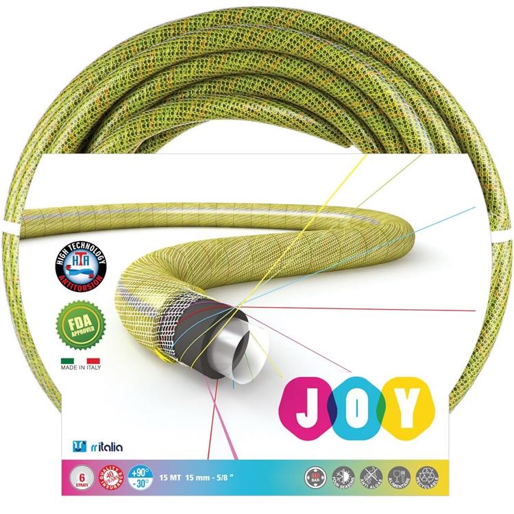 TUBO PER IRRIGAZIONE GIARDINO JOY YELLOW 15 MT - ø5/8